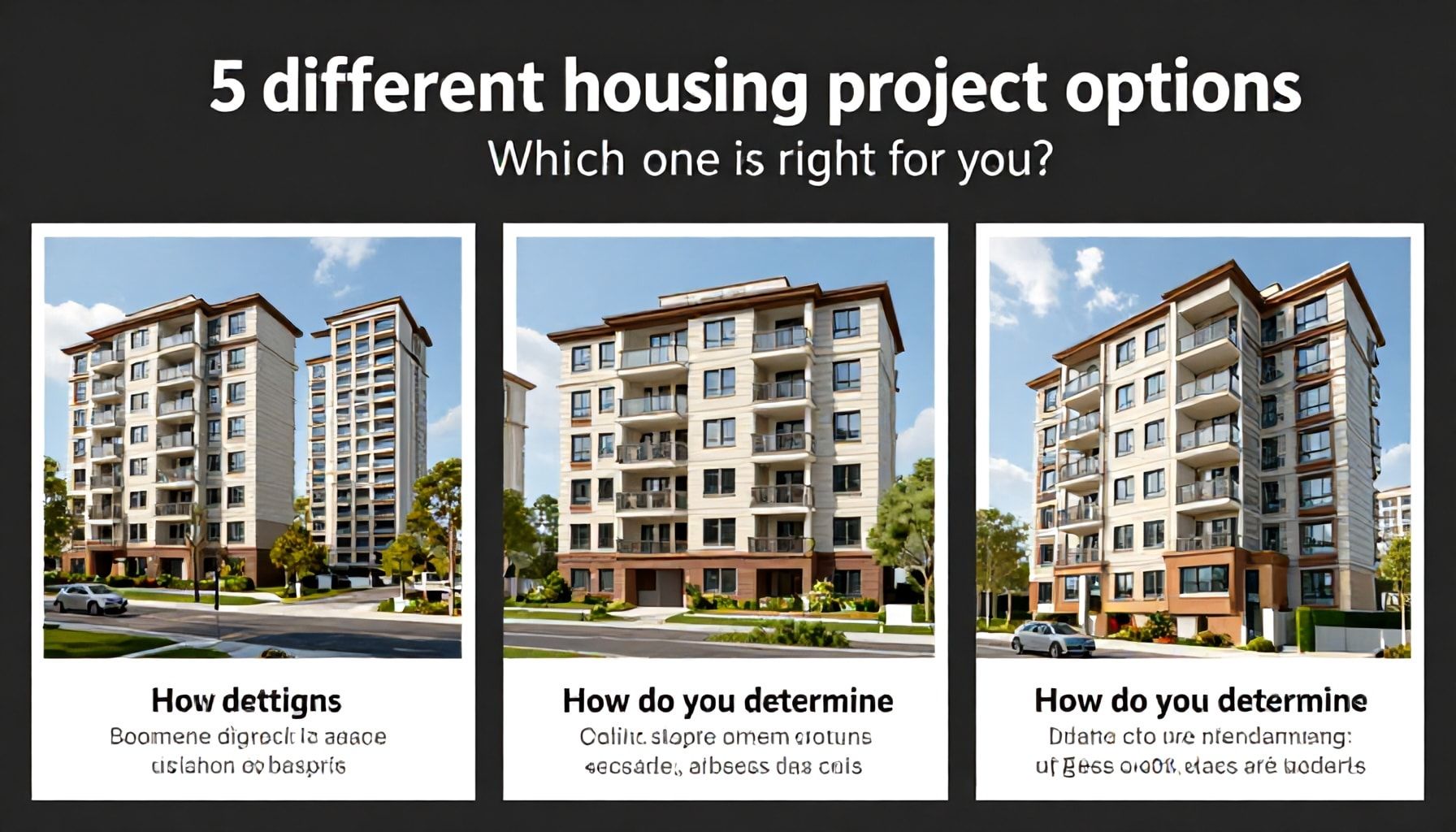 5 farklı konut projesi seçeneği: Size uygun olanı nasıl belirlersiniz?*