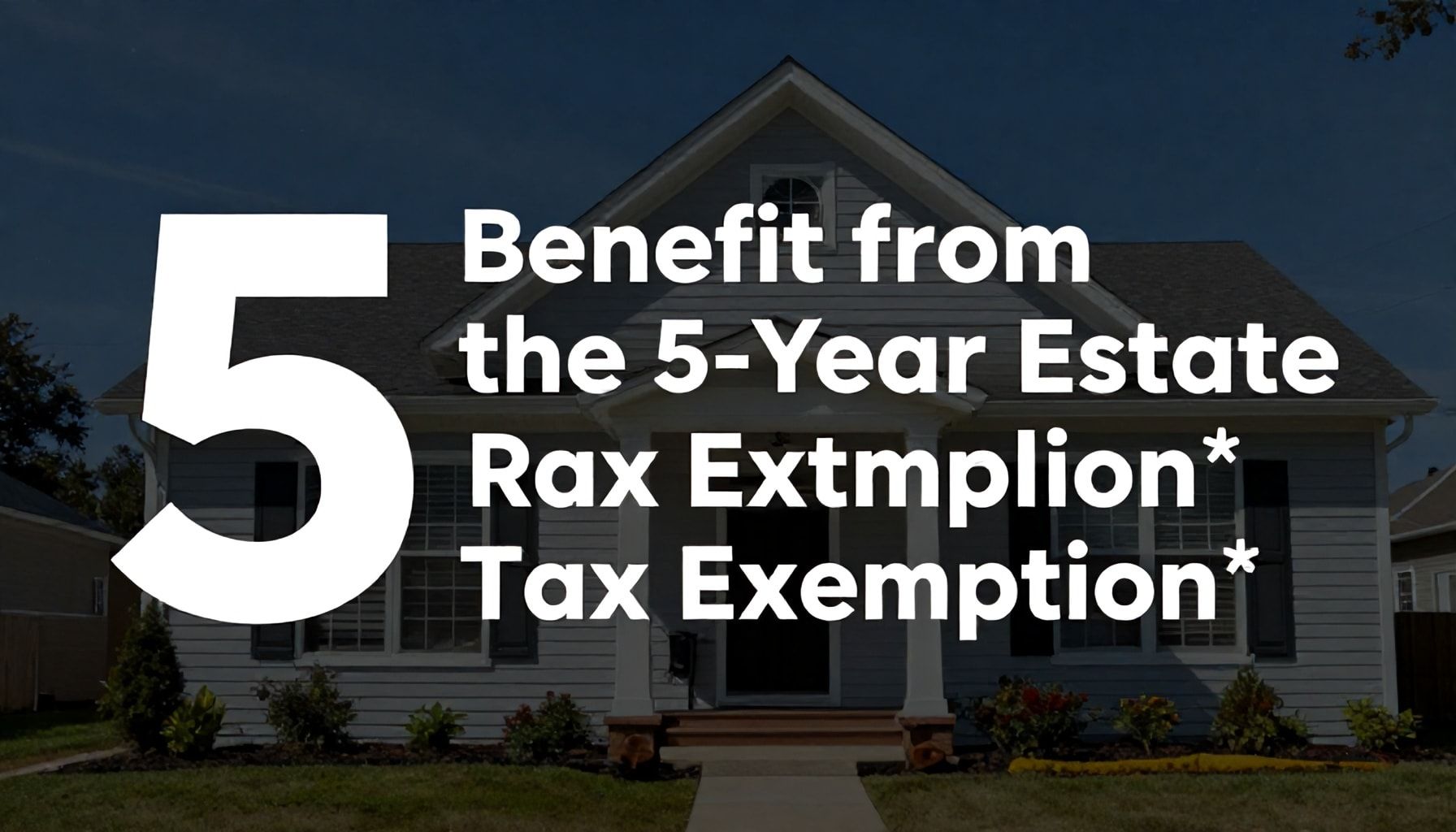 5 Yolla Emlak Vergisi Muafiyetinden Faydalanın*