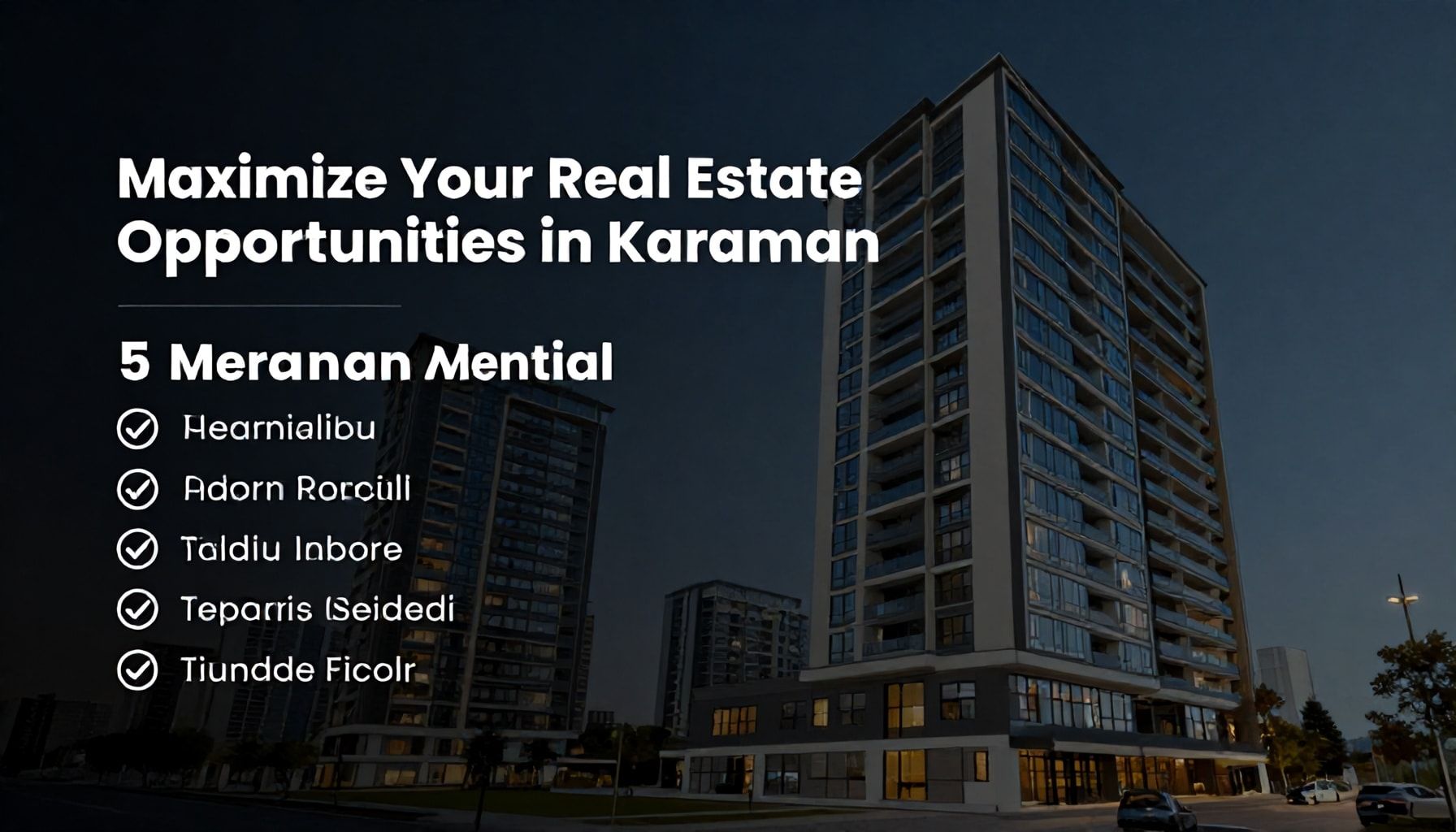 5 Yöntemle Karaman'da Emlak Fırsatlarınızı Maksimum Değerlendirin"*