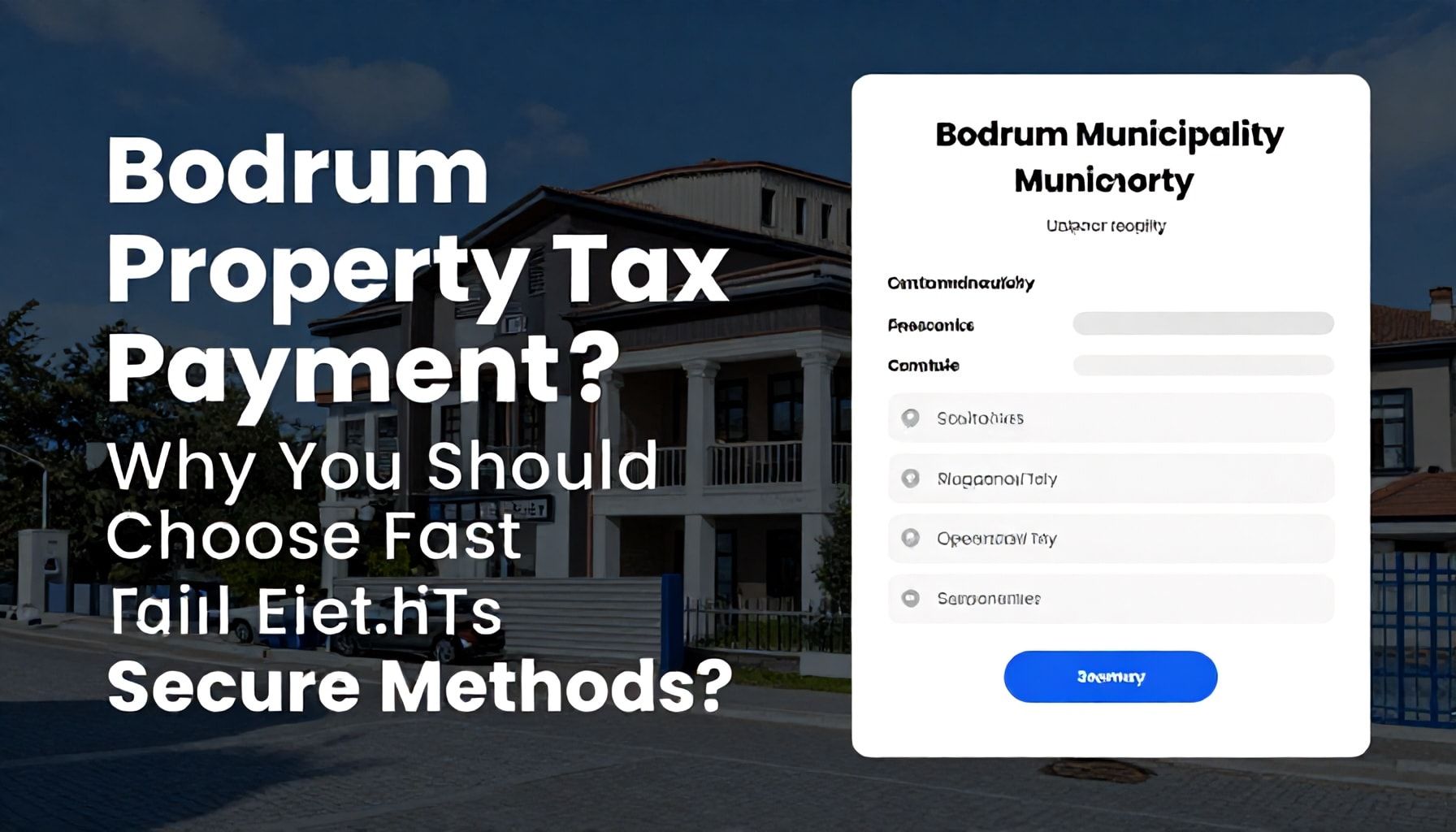Bodrum Belediyesi Emlak Vergisi Ödeme: Neden Hızlı ve Güvenli Yöntemleri Tercih Etmelisiniz?*