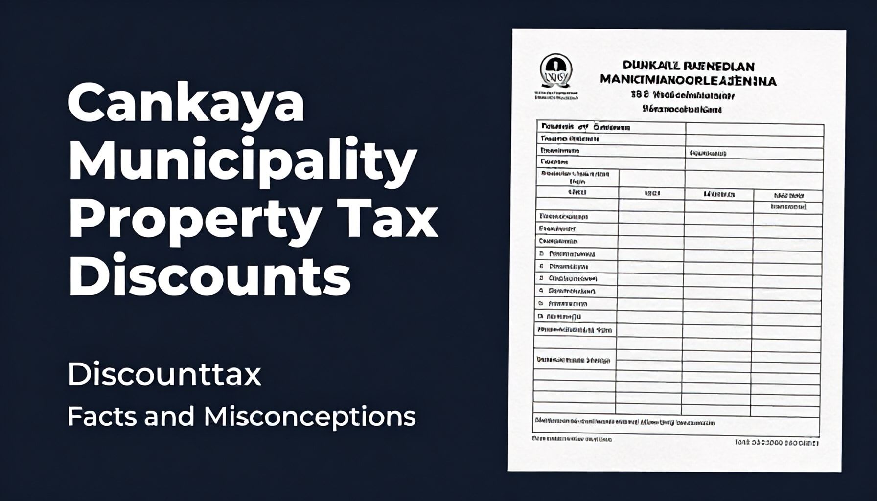 Çankaya Belediyesi Emlak Vergisi İndirimleri: Gerçekler ve Yanlış Anlamalar*
