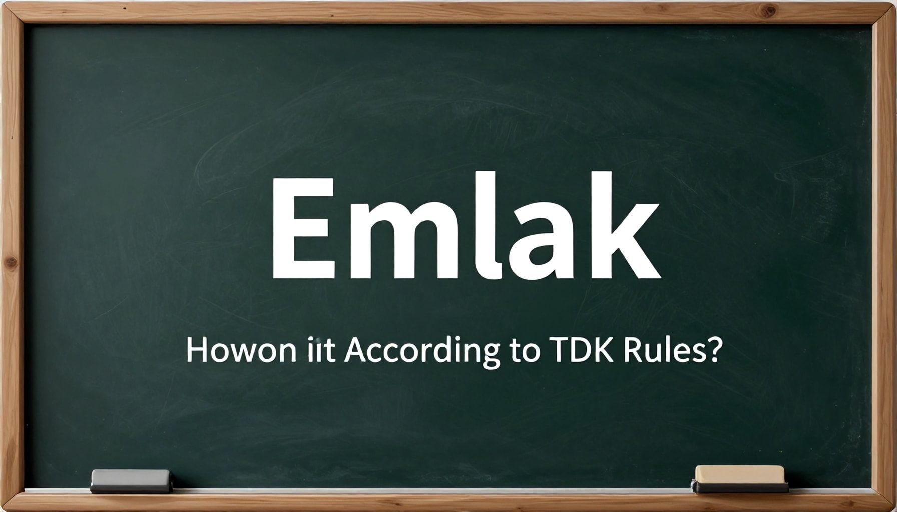 Emlak Kelimesinin Doğru Yazılışı: TDK Kurallarına Göre Nasıl Yazılır?*