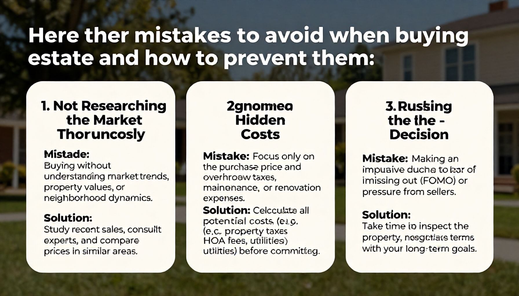 Emlak Satın Alırken Yapılacak 3 Hata ve Nasıl Onları Önleyebilirsiniz