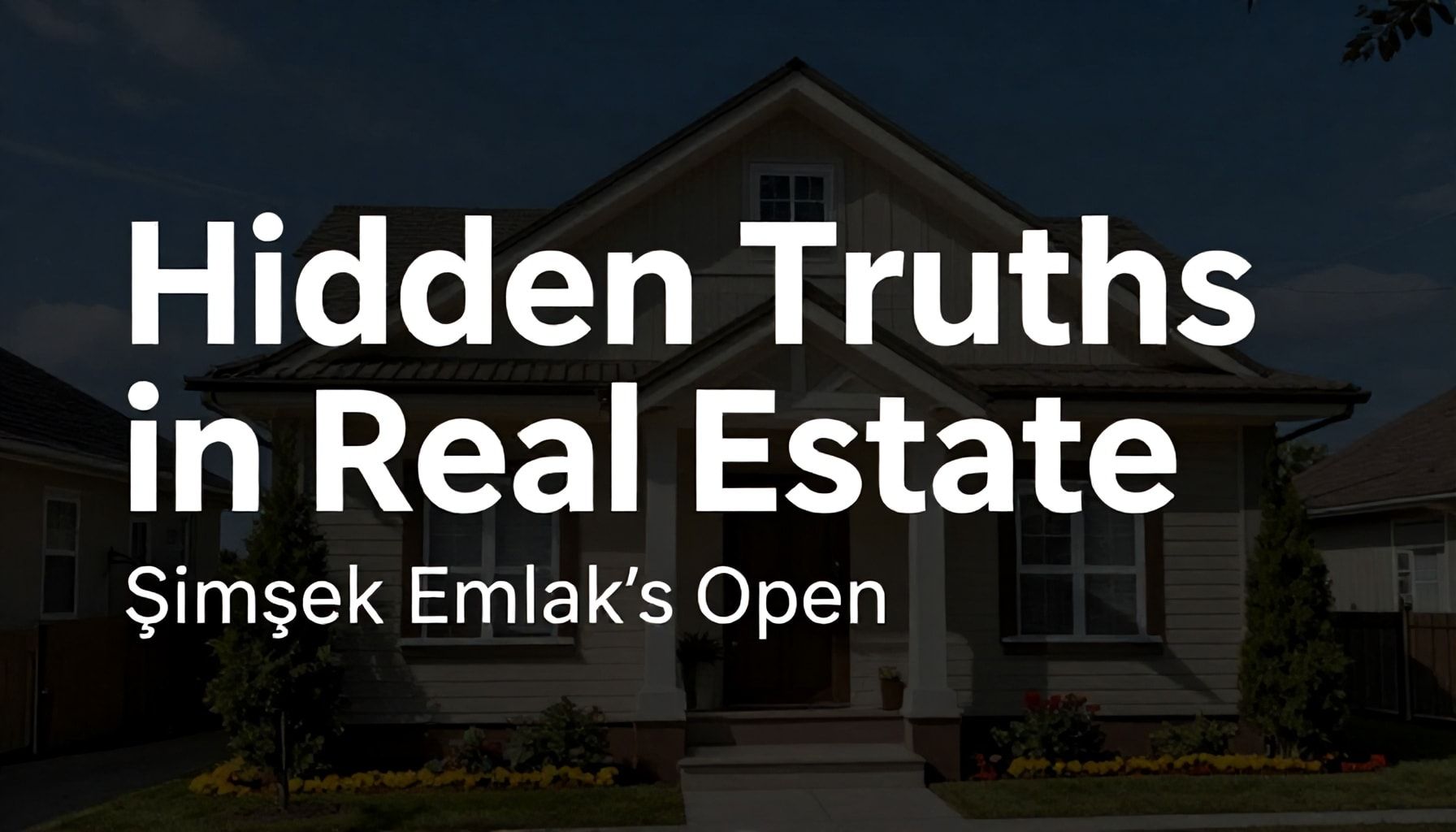 Emlak Satışında Saklı Gerçekler: Şimşek Emlak'ın Açık Sözü*