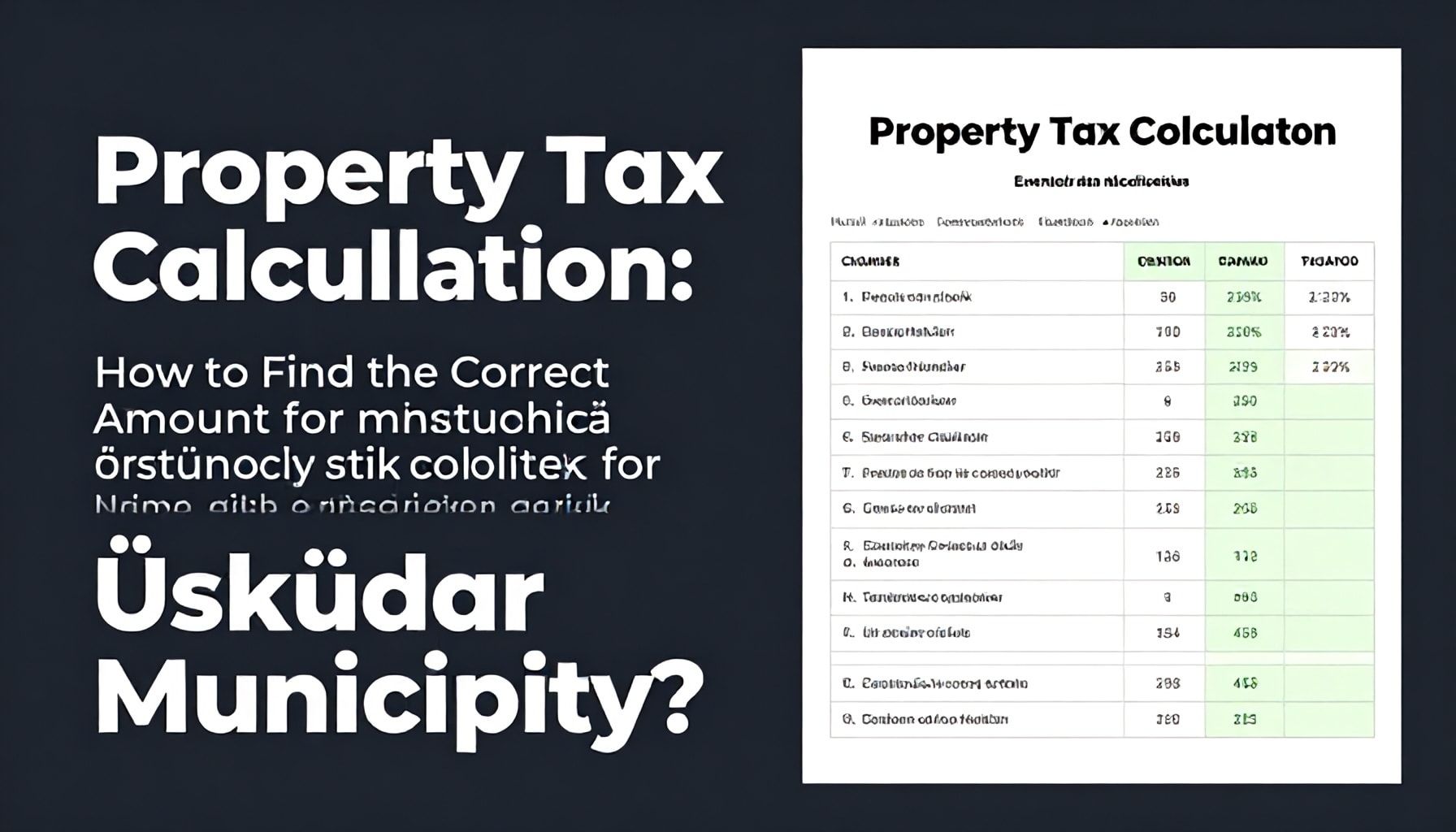 Emlak Vergisi Hesaplaması: Üsküdar Belediyesi İçin Doğru Miktarı Nasıl Bulursunuz?*