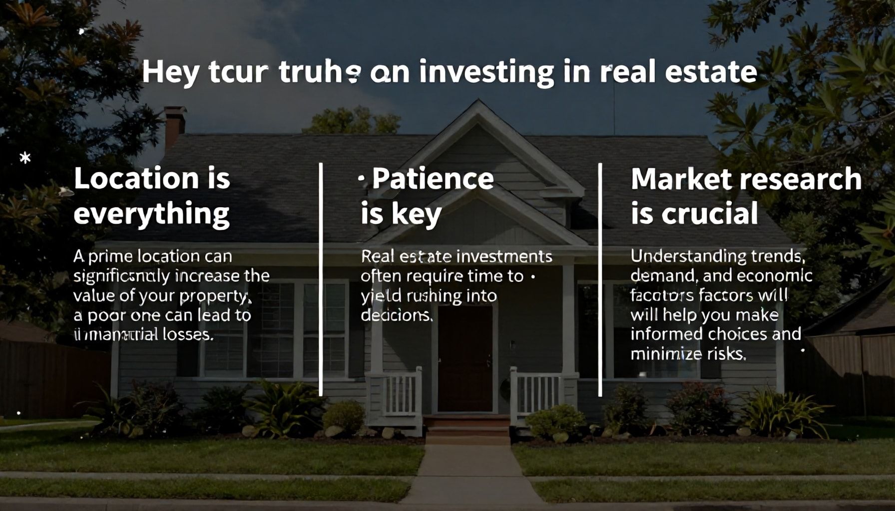 Emlak Yatırımı Yaparken Dikkat Etmeniz Gereken 3 Gerçek*