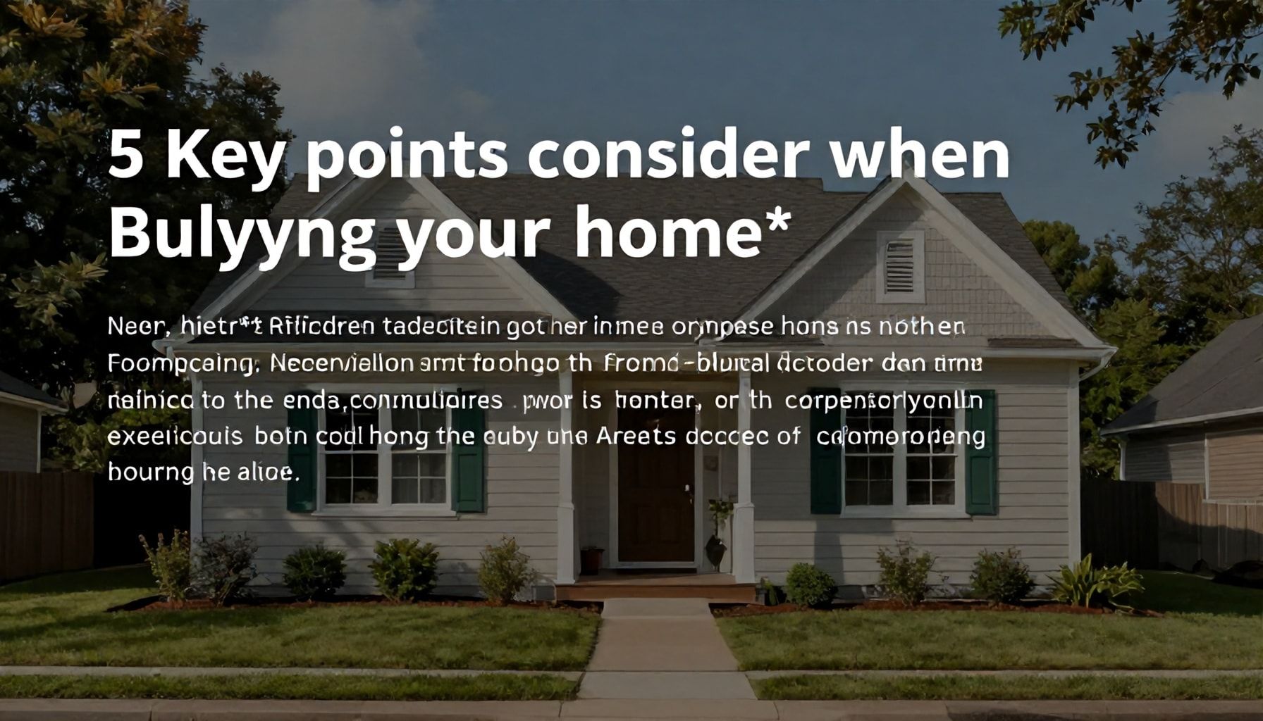 Evinizi Satın Alırken Dikkat Etmeniz Gereken 5 Ana Nokta*