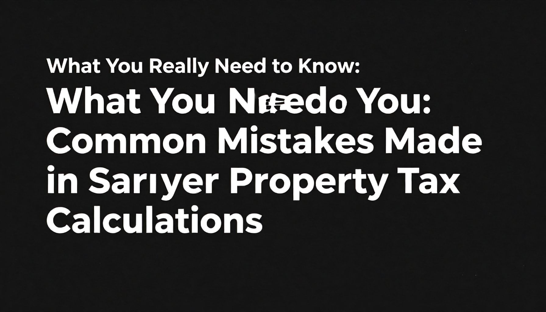 Gerçekten Bilmeniz Gerekenler: Sarıyer Emlak Vergisi Hesaplamasında Sık Yapılan Hatalar*