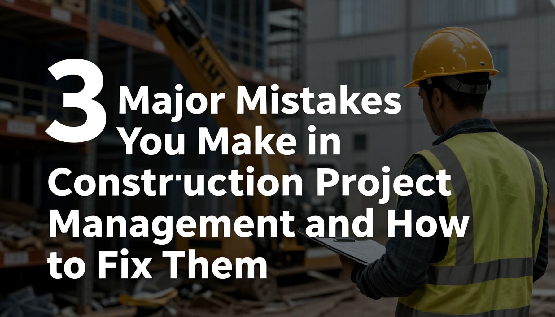 İnşaat Proje Yönetimi’nde Yaptığınız 3 Büyük Hata ve Nasıl Onarırsınız*