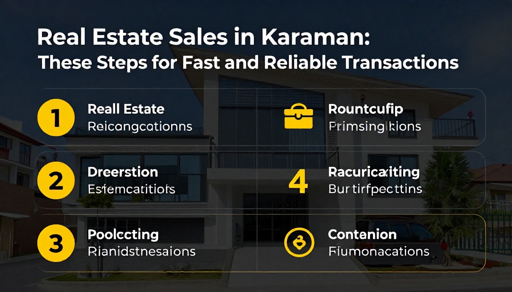 Karaman'da Emlak Satışları: Hızlı ve Güvenilir İşlemler için Bu Adımları Uygulayın"*