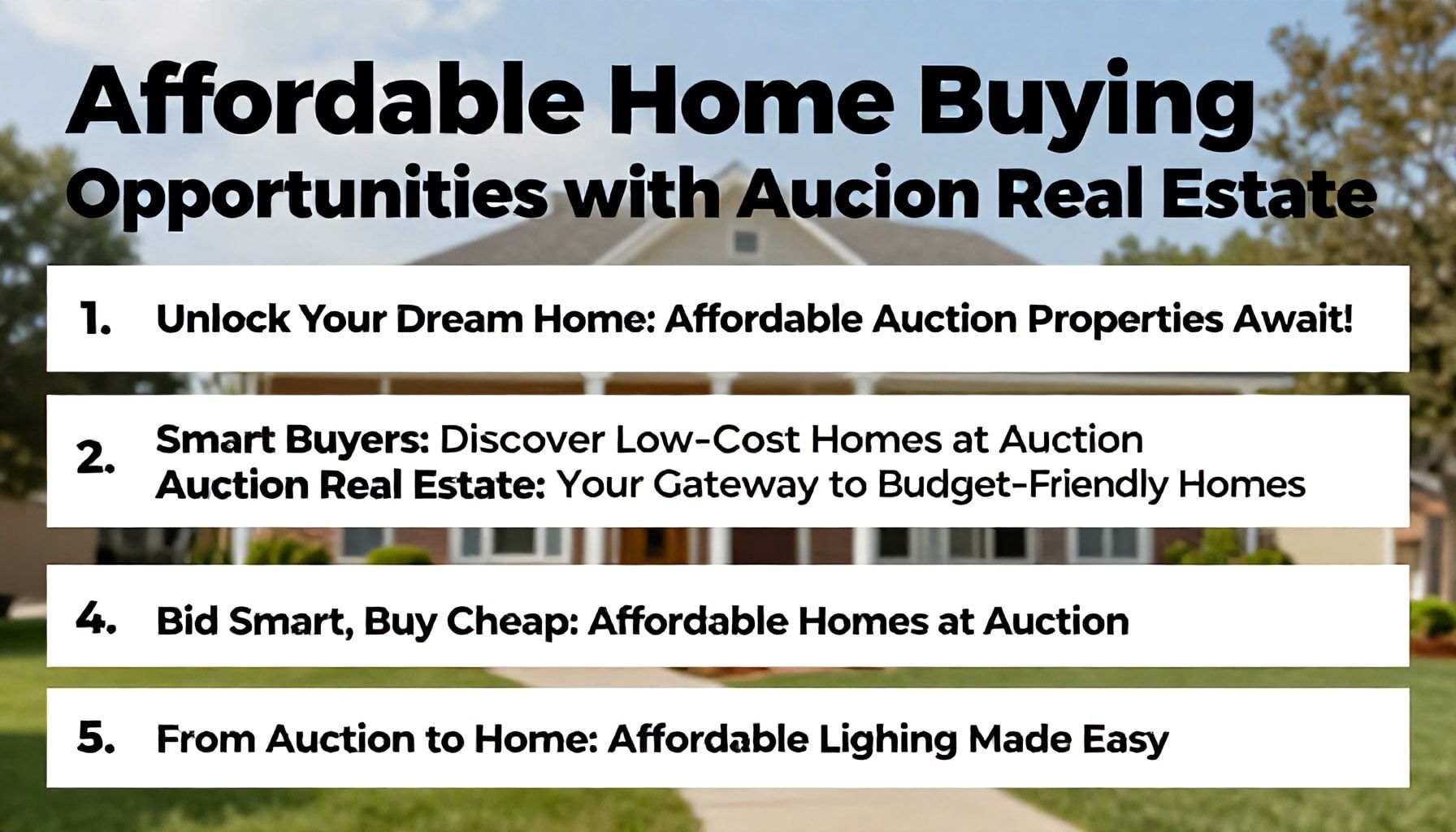 Müzayede Emlak ile Düşük Fiyatlı Ev Alım Fırsatları" için 5 Başlık Önerisi:*