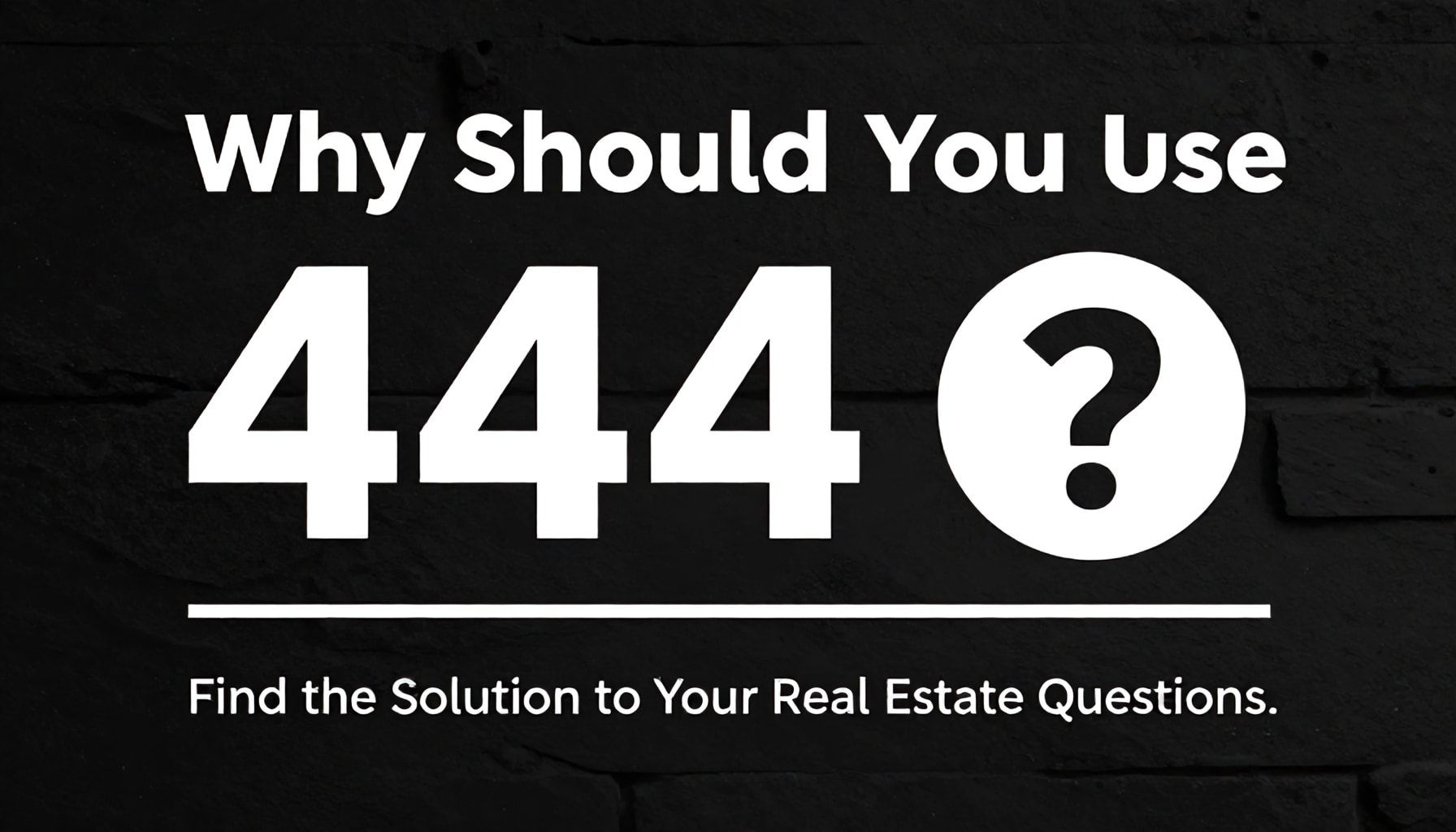 Neden 444 Hattı Kullanmalısınız? Emlak Sorularınızın Çözümünü Bulun*