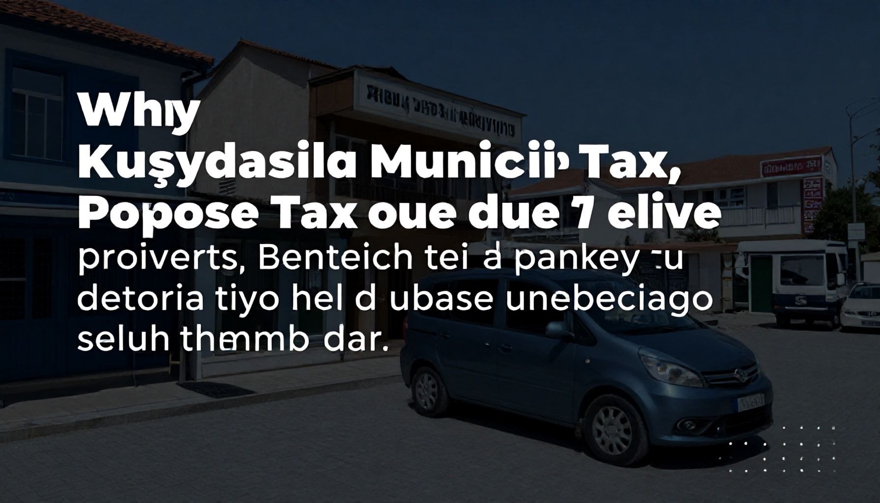 Neden Kuşadası Belediyesi Emlak Vergisini Vade Tarihinden Önce Ödemelisiniz?*