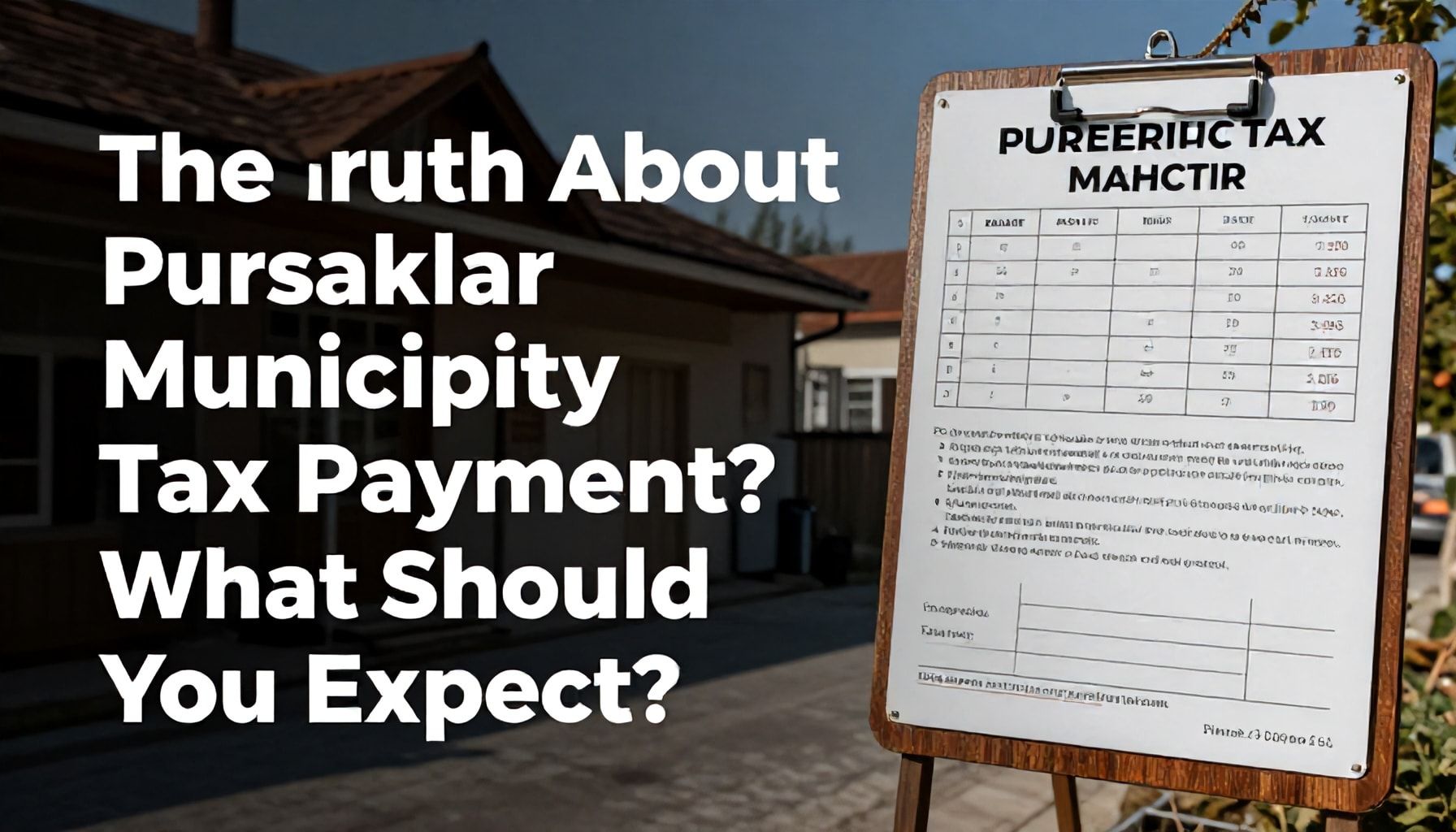 The Truth About Pursaklar Belediyesi Emlak Vergisi Ödeme: Ne Beklemek Gerekir?*