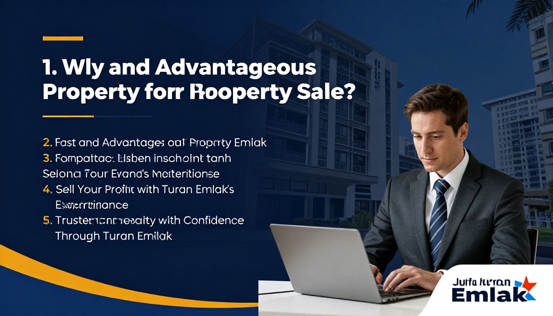 Turan Emlak ile mülk satışınızı hızlı ve avantajlı yapın" için 5 alt başlık:*